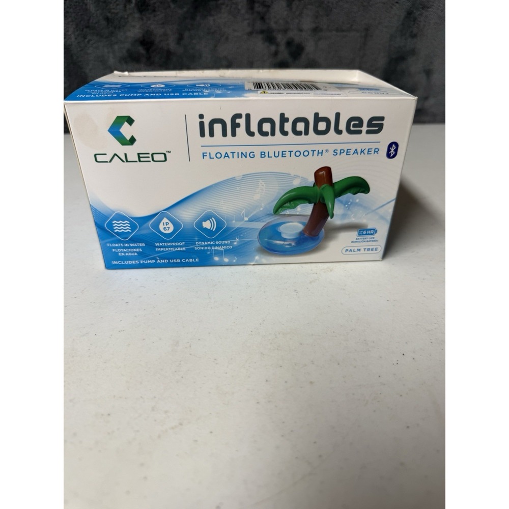 New Caleo Floating Bluetooth Speaker Palm Tree Inflatable Waterproof 1 Pack